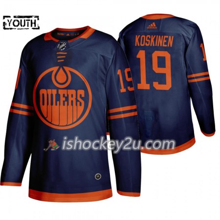 Børn NHL Edmonton Oilers Trøje Mikko Koskinen 19 Adidas 2019-20 Blå Authentic